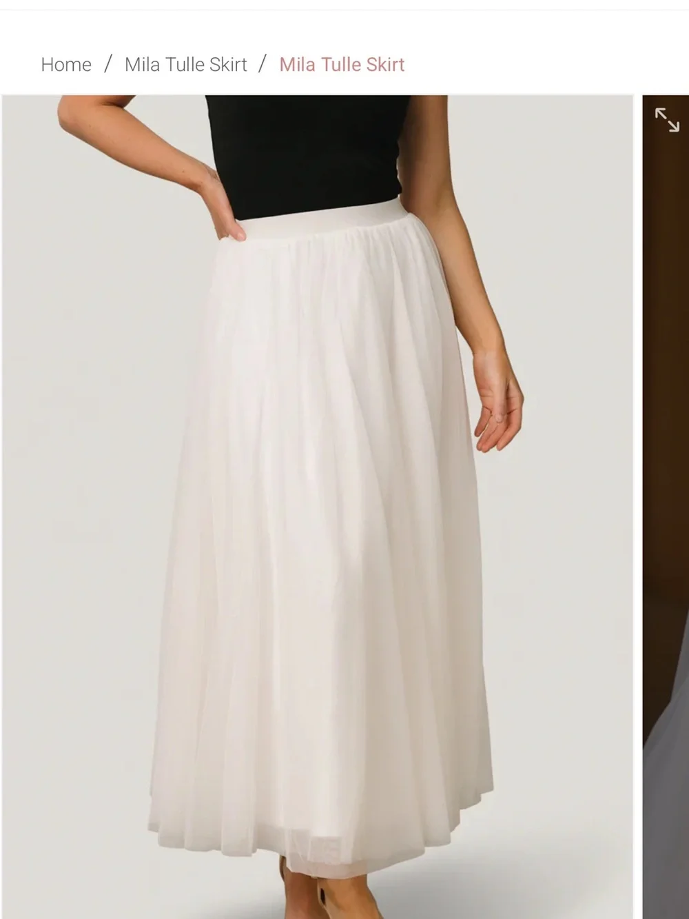 Baltic Born White Maxi Tulle Skirt - Picture 3 of 7